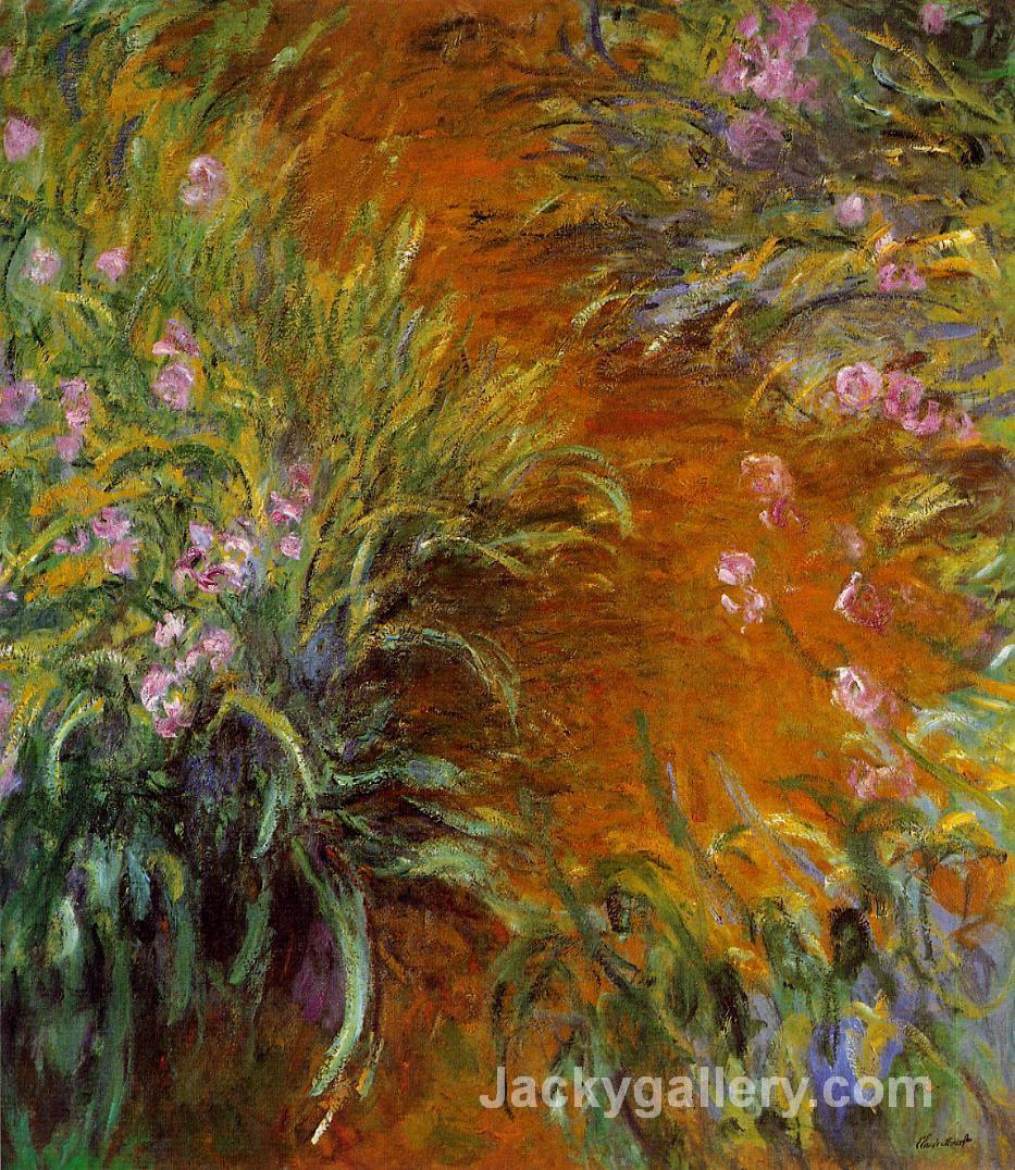 The Path through the Irises by Claude Monet paintings reproduction